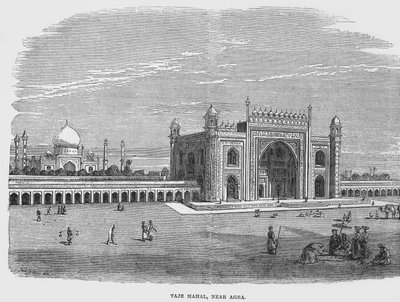 Taje Mahal, perto de Agra (gravura) de English School