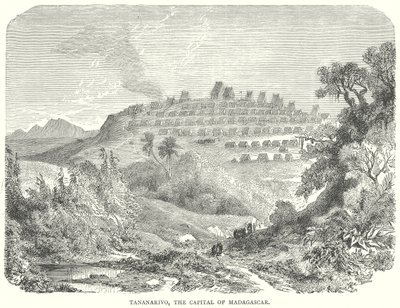 Tananarivo, a capital de Madagáscar (gravura) de English School