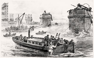 Desastre na Ponte Tay: operações de mergulho em busca do naufrágio do caminho-de-ferro de English School