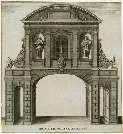 Temple Bar, Londres, The West Prospect de English School