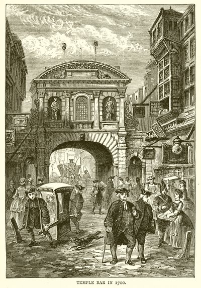 Temple Bar em 1700 de English School