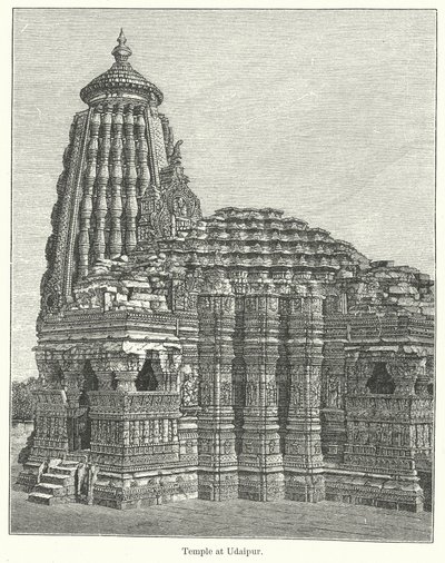 Templo de Udaipur (gravura) de English School