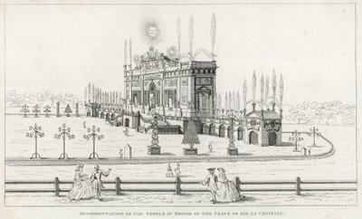 Templo em honra da paz de Aix la Chapelle 1749 de English School