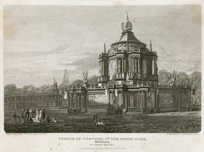 Templo da Concórdia erigido para a paz de 1814 de English School