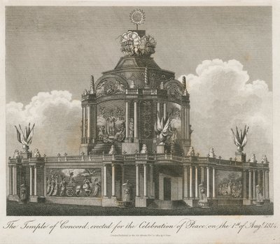 Templo da Concórdia erigido para a paz de 1814 de English School