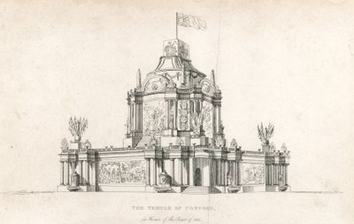 Templo da Concórdia pela Paz de 1814 de English School