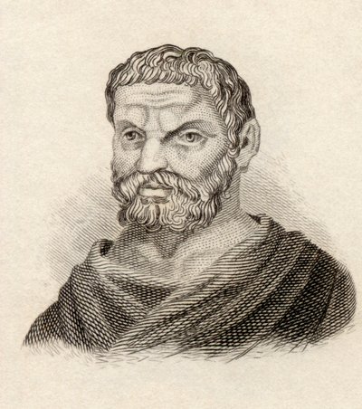 Thales de Mileto, do &39;Crabbes Historical Dictionary&39;, publicado em 1825 de English School