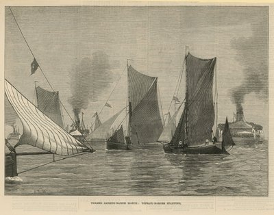 Jogo de barcaça à vela do Tamisa de English School