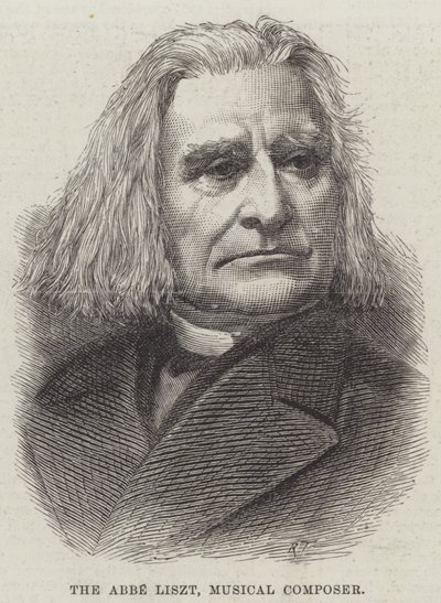 The Abbe Liszt, Compositor Musical (gravura) de English School