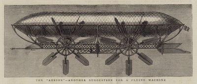 A "Aerion", outra sugestão para uma máquina voadora (gravura) de English School