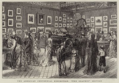 A Exposição do Centenário Americano, Secção "O Gráfico" (gravura) de English School