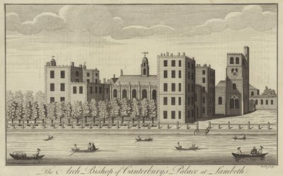 O arcebispo do Palácio Canterburys em Lambeth de English School