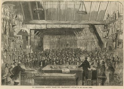 O Museu de Arquitetura, Cannon Row, Westminster - palestra de Sir William James de English School