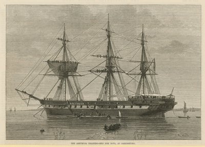 O navio de treinamento Arethusa para meninos de English School