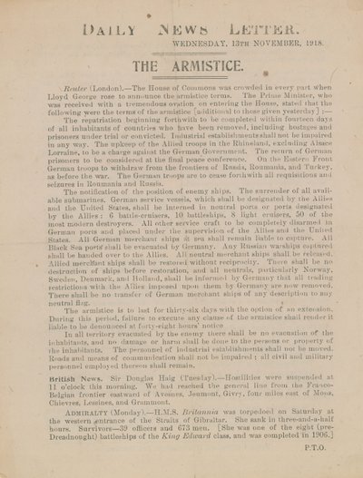 O armistício de English School
