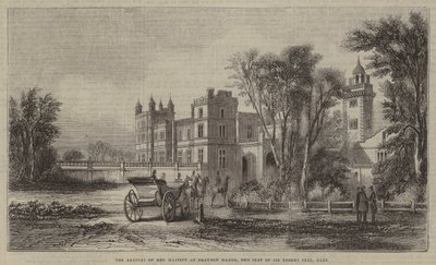 A chegada de Sua Majestade em Drayton Manor, a sede de Sir Robert Peel, Baronet de English School