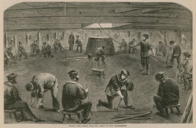 O cabo atlântico; Pagando o cabo no porão do Agamenon de English School