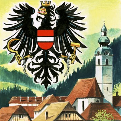 A águia austríaca, emblema da Áustria de English School