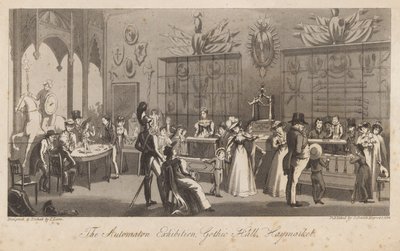 A exposição do autômato, salão gótico, Haymarket de English School