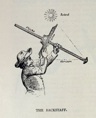 The Backstaff, de The Narrative and Critical History of America, editado por Justin Winsor, Londres, 1886 de English School
