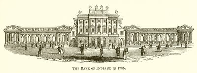 O Banco da Inglaterra em 1785 de English School