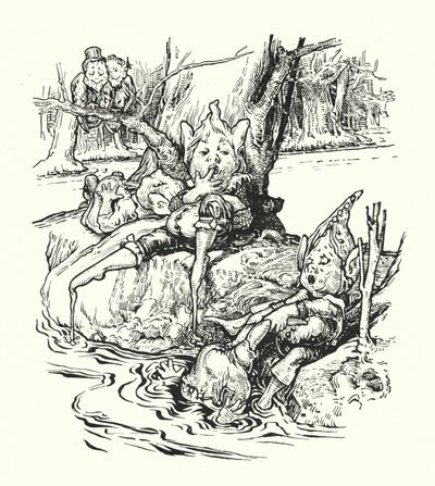 As margens do rio Treacle (Litho) de English School