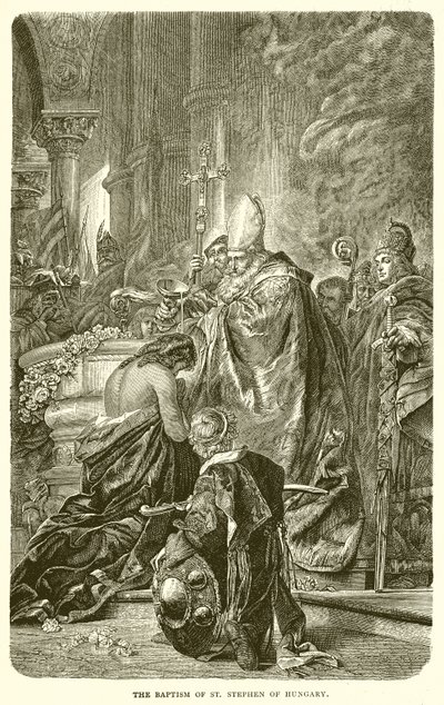 O batismo de Santo Estevão da Hungria de English School