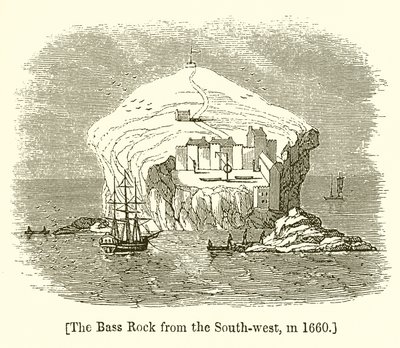 O Bass Rock do Sudoeste, em 1660 de English School