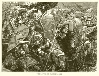 A Batalha de Flodden, 1513 de English School