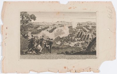  A Batalha de Minden ou Thornhausen em Westphalia em 1 ° de agosto de 1759 de English School