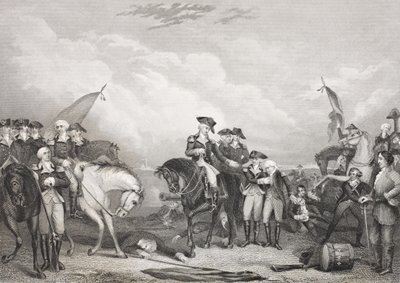 A Batalha de Trenton, 26 de dezembro de 1776, da &39;Galeria de Retratos Históricos&39;, publicada em 1880 de English School