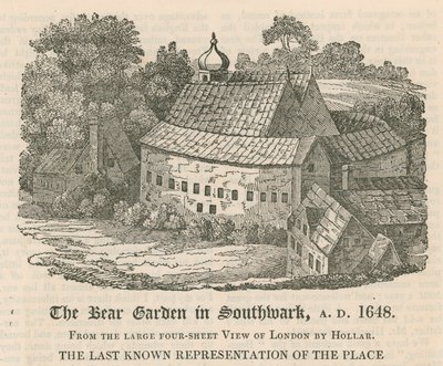 O Urso Jardim em Southwark, AD 1648 de English School