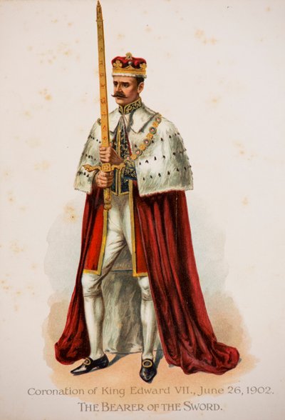 O Portador da Espada na Coroação do Rei Eduardo VII de English School