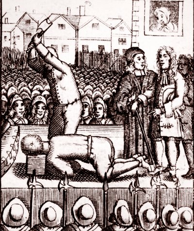 A decapitação do duque de Monmouth em Tower Hill, 15 de julho de 1685 de English School