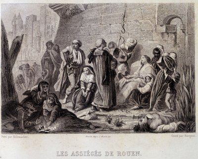 O Besieged de Rouen (gravura) de English School