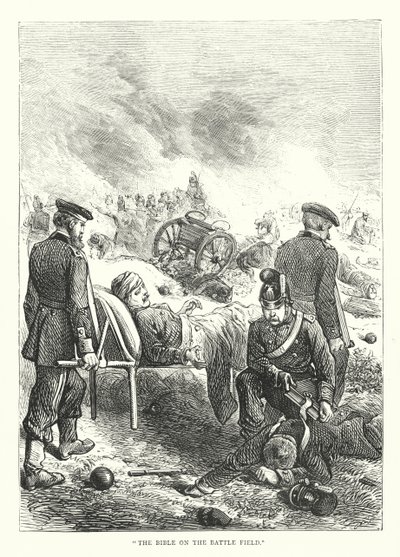 "A Bíblia no Campo de Batalha" (gravura) de English School
