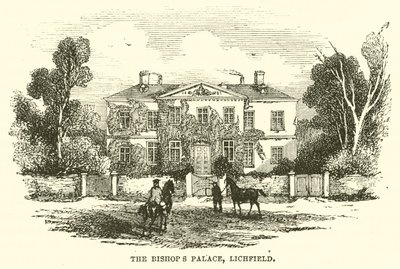 O Palácio do Bispo, Lichfield (gravura) de English School