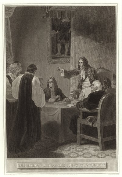 Os Bispos antes do Conselho Privado 1688 de English School