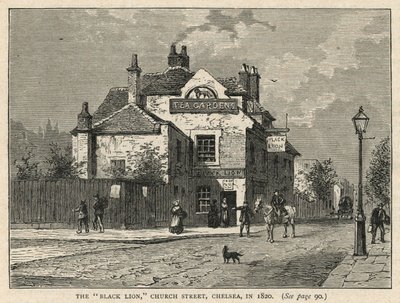 A casa pública do Leão Negro em Chelsea de English School