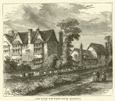 A Casa Preto e Branco, Hackney (gravura) de English School