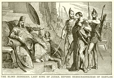 O cego Zedequias, último rei de Judá, antes de Nabucodonosor da Babilônia de English School