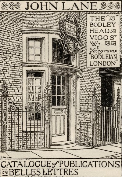 The Bodley Head Publishing House, Ilustração da Capa do Catálogo de Publicações em Belles Lettres de English School