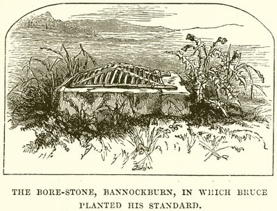 The Bore-Stone, Bannockburn, em que Bruce plantou seu padrão de English School