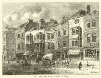 The Borough, High Street, em 1825 de English School