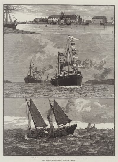 The Boston (Lincolnshire) Deep-Sea Fishery (gravura) de English School