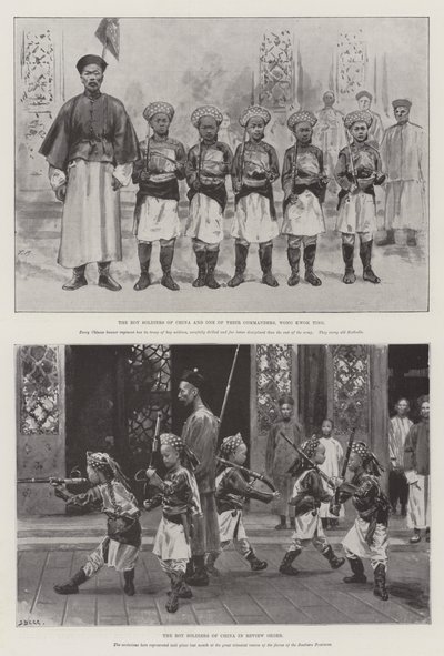 Os Meninos Soldados da China (litho) de English School