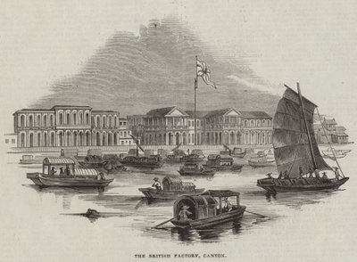 The British Factory, Canton (gravura) de English School