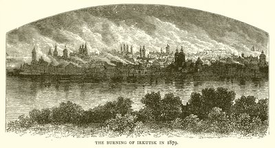 A queima de Irkutsk em 1879 de English School