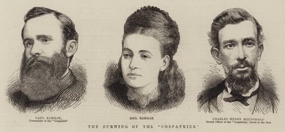 O incêndio do "Cospatrick" (gravura) de English School