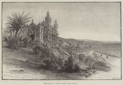 O Casino em Monte Carlo, perto do Mónaco (gravura) de English School